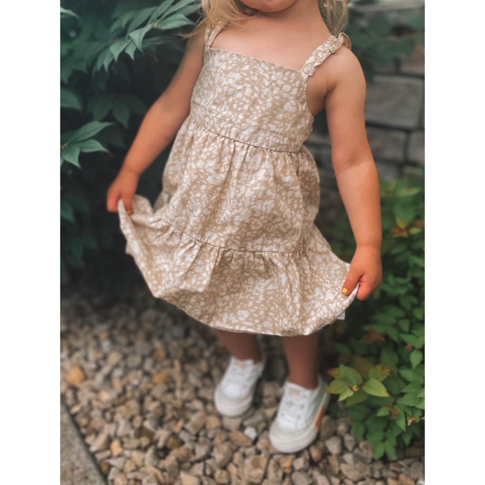 3T • GAP Neutral Soft Toned Cheetah Print Sundress